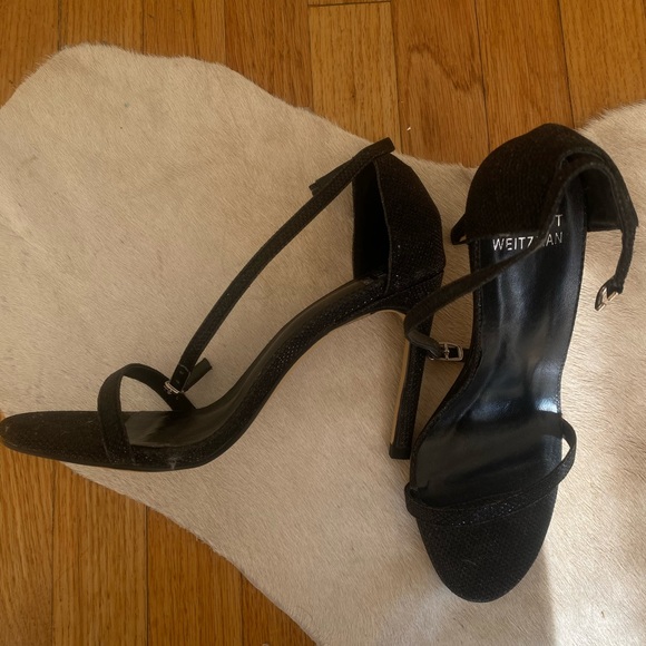 stuart weitzman black sparkly heels - Picture 2 of 5